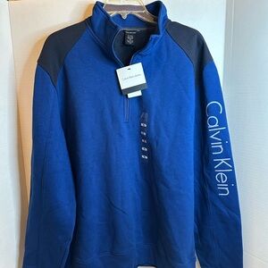Calvin Klein Royal Blue and Dark Blue Pullover/ Zip Up, size XL, NWT